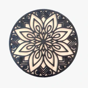 Decoração de Parede em Madeira - Flor Geométrica
